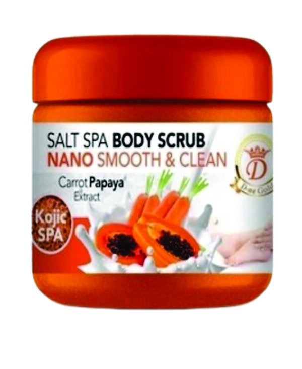 Salt spa body scrub smooth and clean carrot papaya