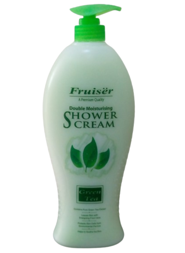 fruiser double moisturising showe cream green tea